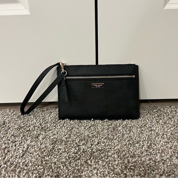 Kate Spade Black Laurel Way Saffiano Leather Wristlet - Picture 3 of 14